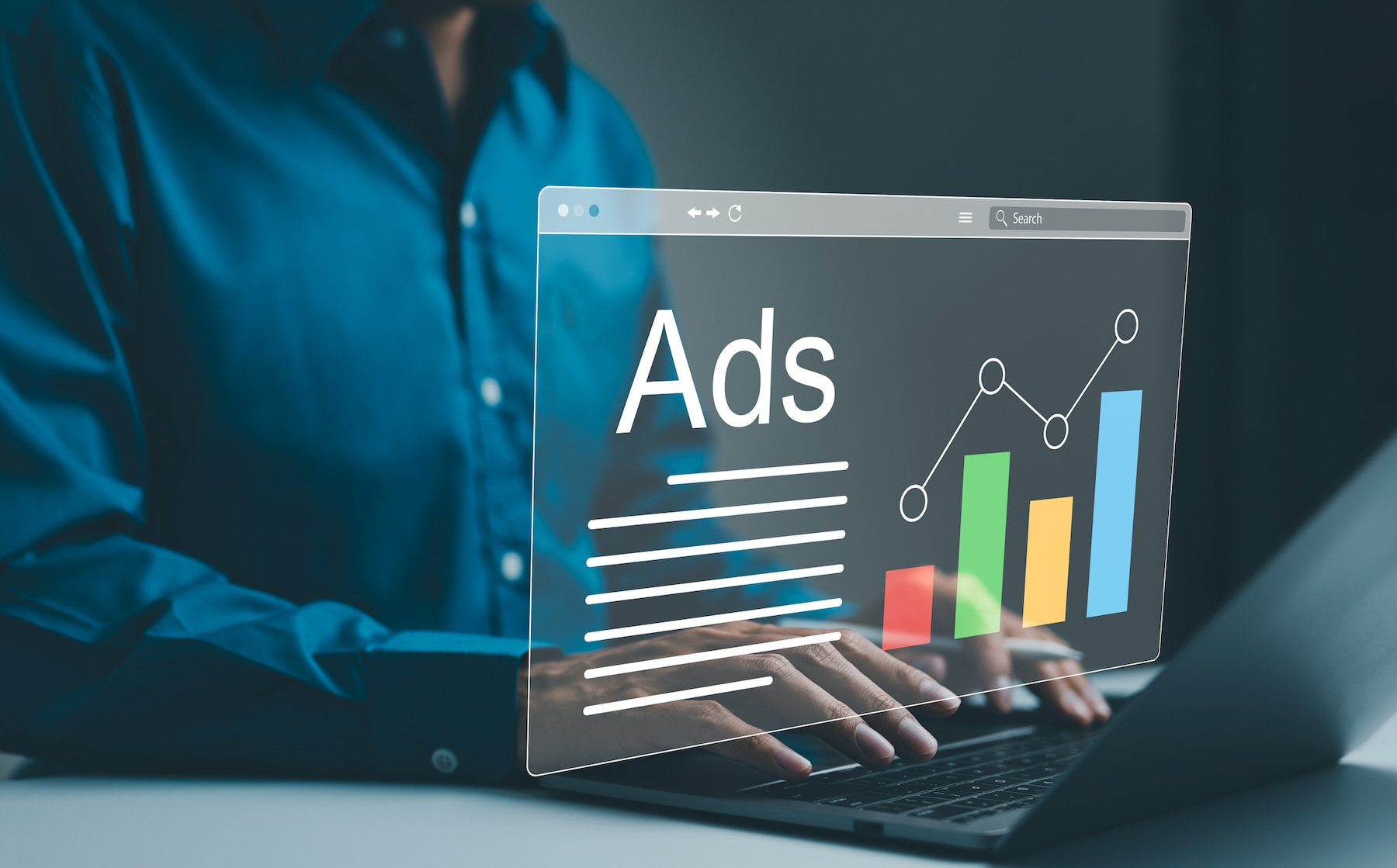 PPC image showing ads results on a graph